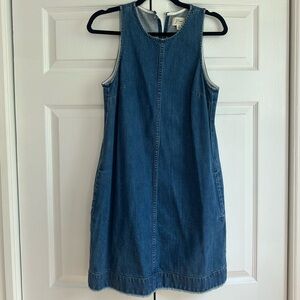 Raw hem denim mini dress JCrew